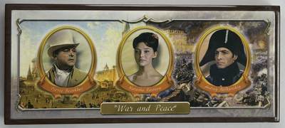 S&S Numismatic世界钱币-拍卖 第126期  库克群岛2012年 卫国战争200周年-战争与和平（列夫托尔斯泰名著）5元彩色精制矩形纪念银币3枚全套 3X1盎司925银 发行量10000枚，芬兰造币厂出品  品相如图，壳子内裂