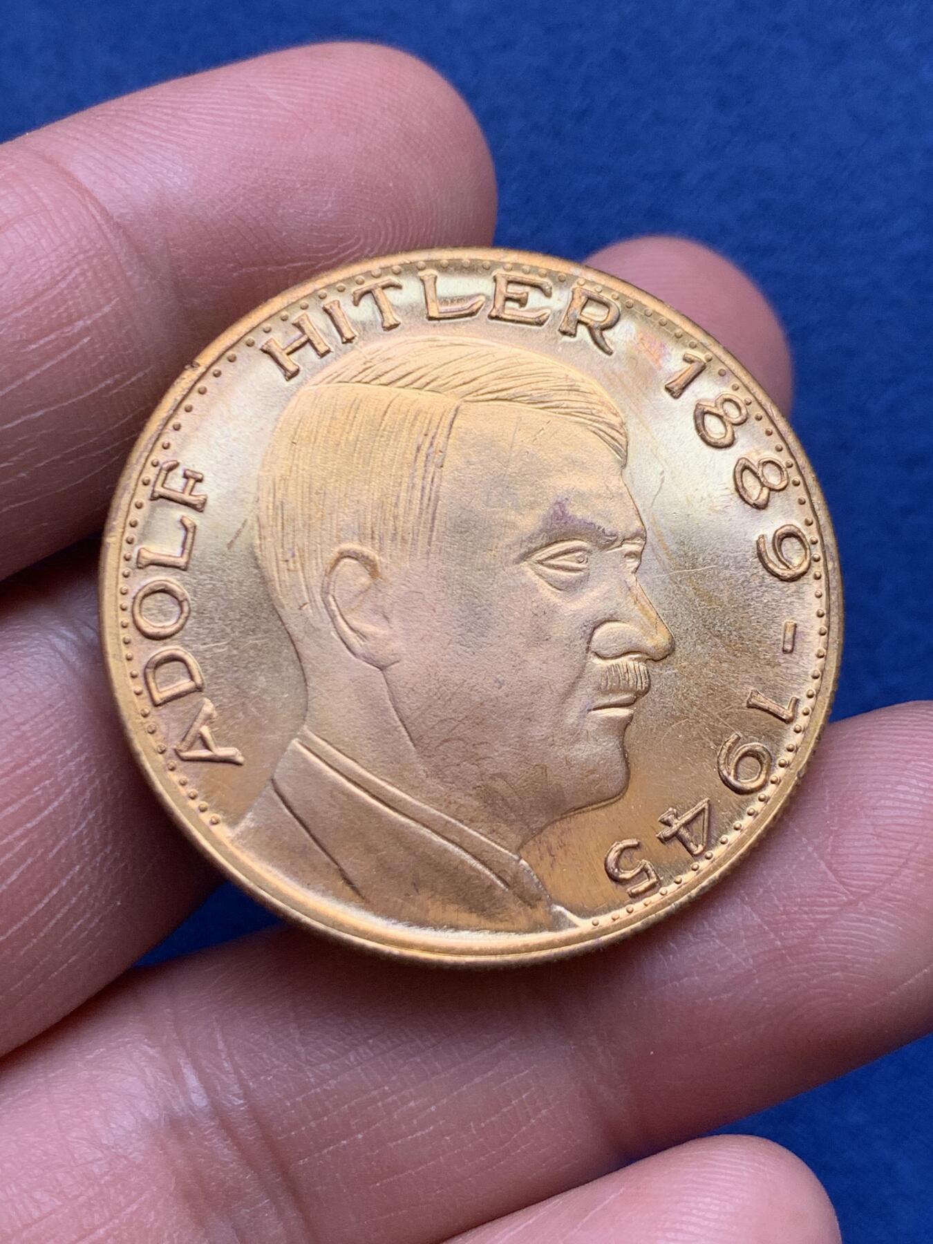 《竞宝斋》第482场 周日，周一 2场连拍 （全场包邮）20级店铺 欢迎送拍 后铸版 德国帝国元首带风车铜章（目录编号C-405，PCGS可评级），1989铸造版本，35.4mm，17克，原光十足