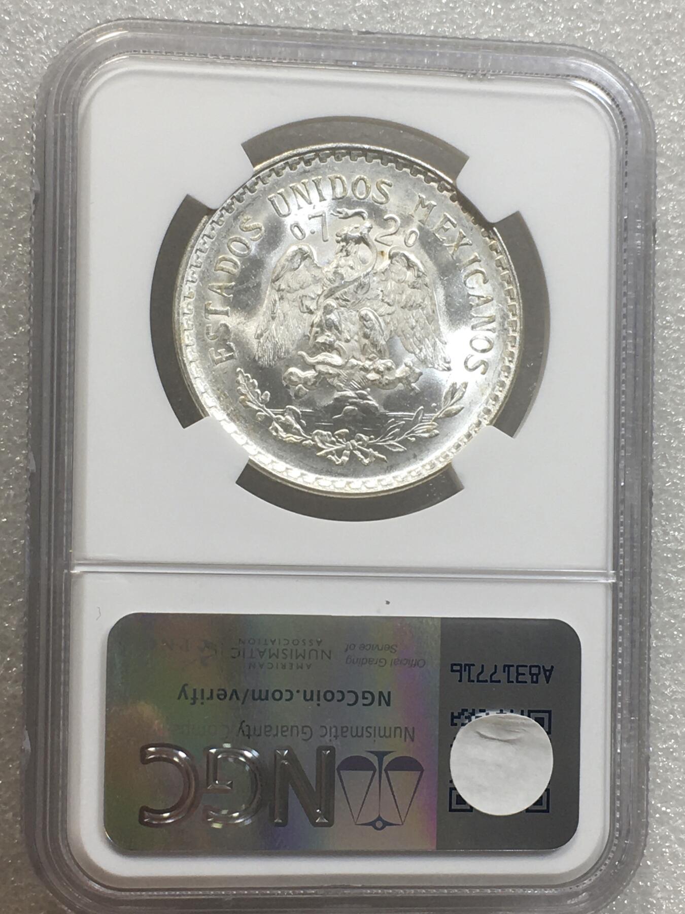 世界钱币专场拍卖 每周二开拍 NGC MS66墨西哥1944年鹰洋一比索银币