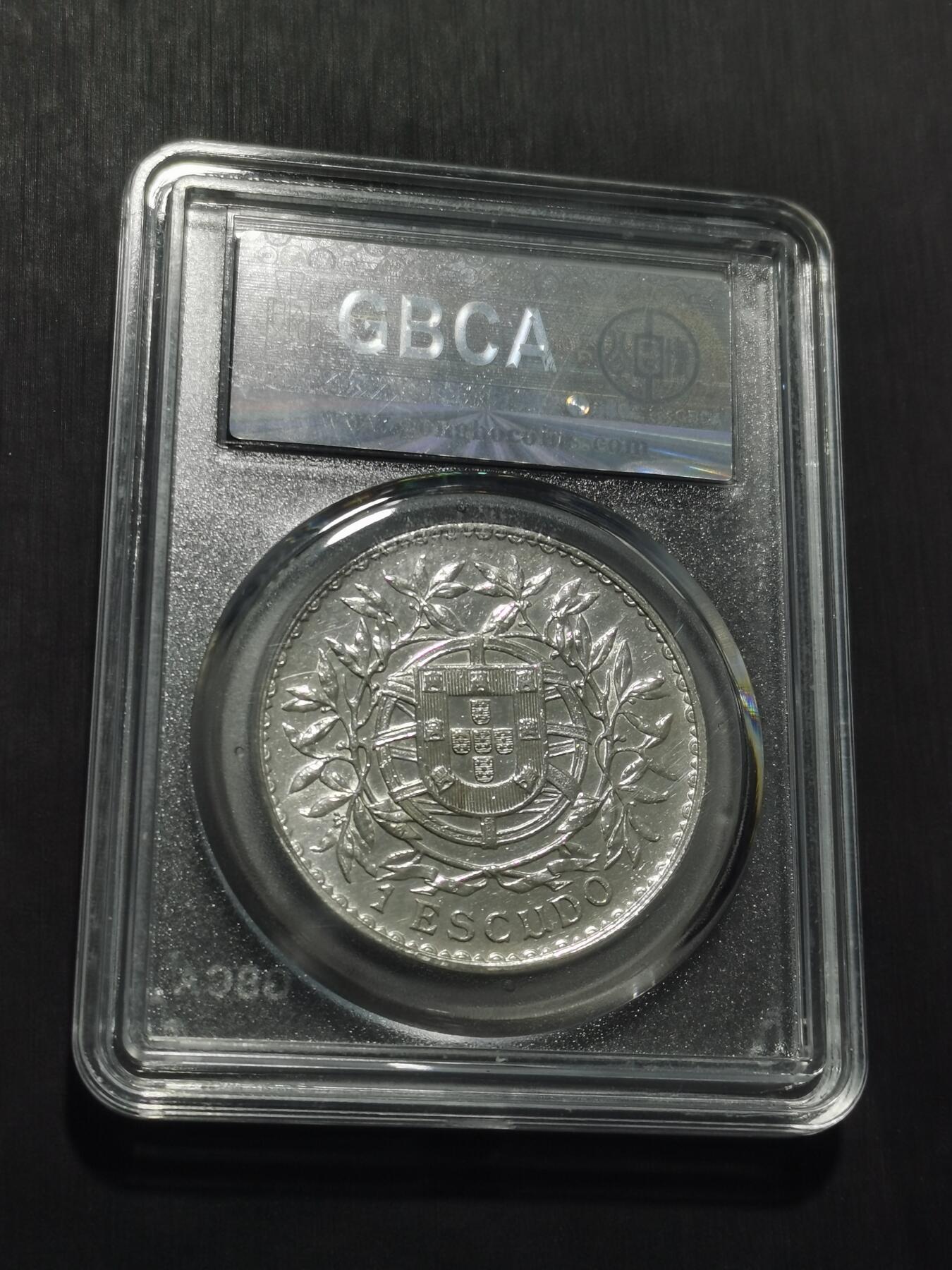 天下钱庄专场欢迎参拍 葡萄牙自由女神1埃斯库多银币