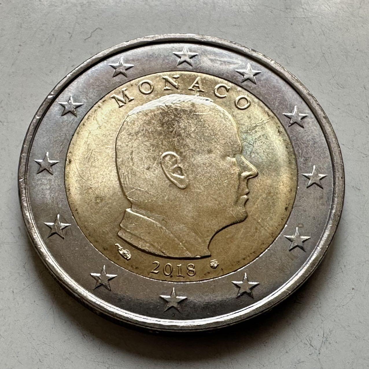 🌹外币初藏🌹🐯2026年第44场   每周二四六晚8️⃣点  世界硬币 摩纳哥2018年2欧元