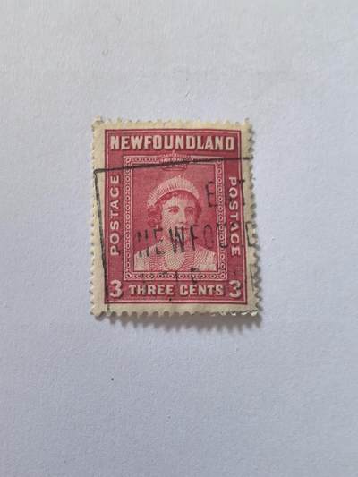杂票 纽芬兰邮票 乔六王妃像1枚旧