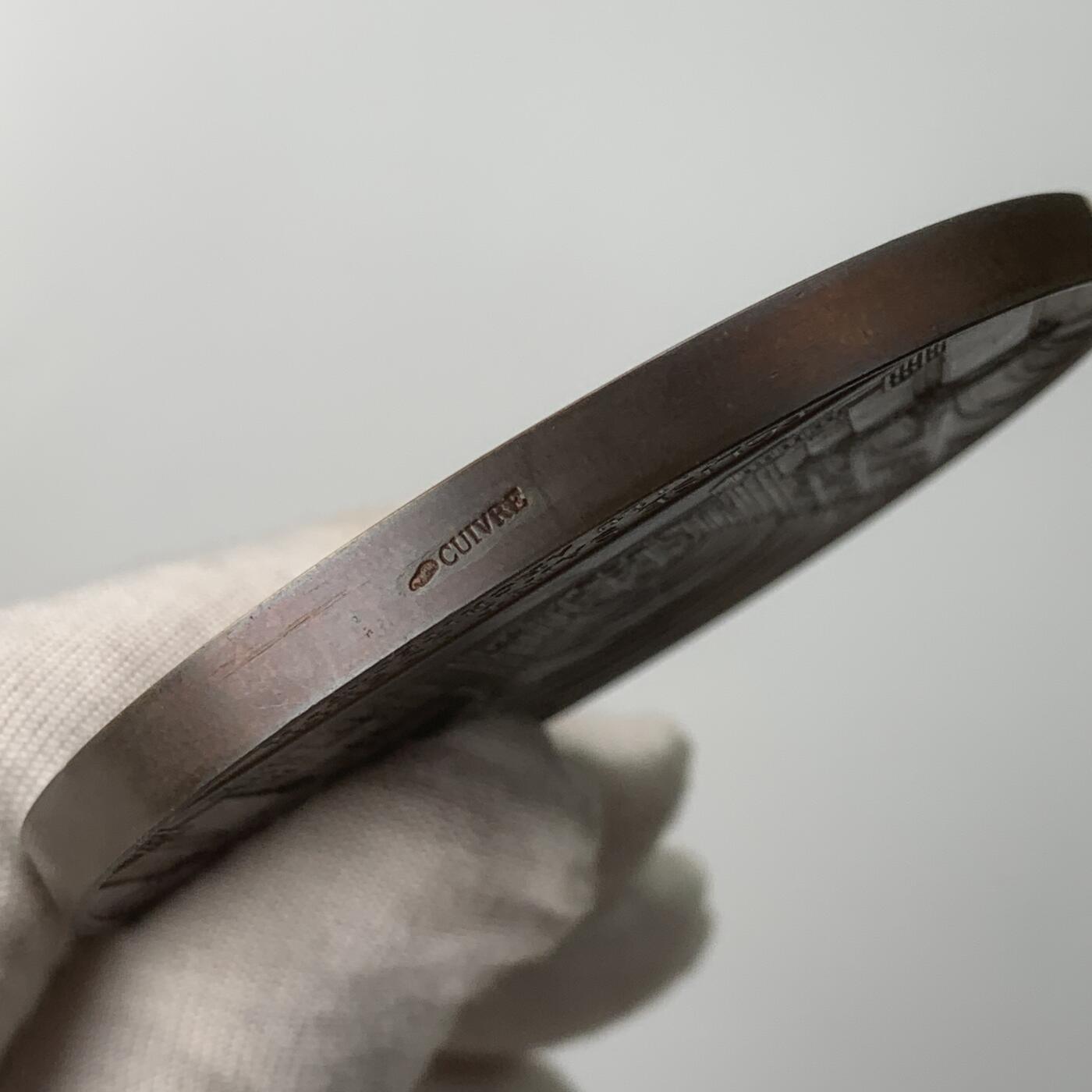 掌中浮雕-藏着的欧洲第059场 法国巴黎圣约瑟夫教堂大铜章，75mm，丰饶角边铭