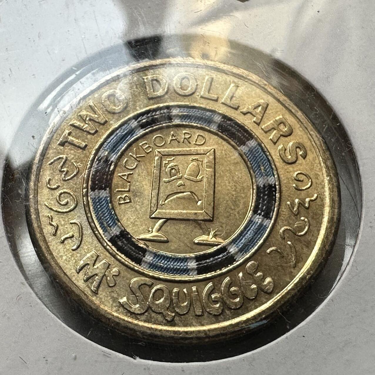 🌹外币初藏🌹🐯2026年第44场   每周二四六晚8️⃣点  世界硬币  澳大利亚 2019年 《Mr Squiggle》系列2澳元彩色纪念币（黑板Blackboard版）