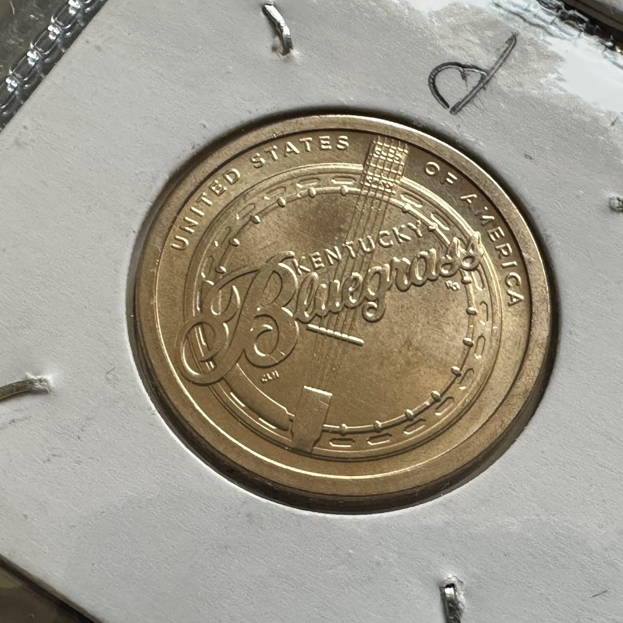 🌹外币初藏🌹🐯2026年第44场   每周二四六晚8️⃣点  世界硬币 美国 2022年 创新者系列肯塔基州主题 纪念蓝草音乐的文化传承与创新成就 1元纪念币 P版