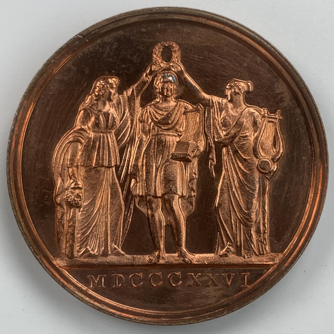 掌中浮雕-藏着的欧洲第059场 德国伟大诗人歌德纪念铜章，43mm