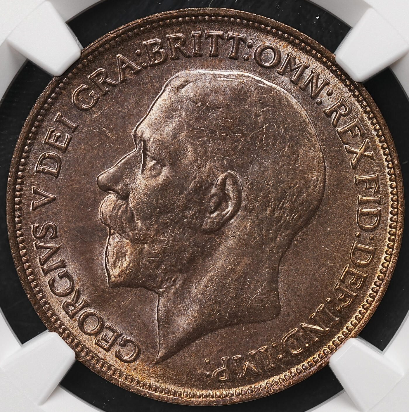 修遠堂世界钱币第112期 NGC MS63RB  1917年英国1便士铜币