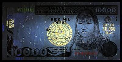 小福收藏拍卖第205期 裸钞场 本期有多张豹子号靓号  大量民国钞 百慕大样钞洋葱冠全套  阿富汗首年份查希尔国王和独立纪念碑 仅发行1000枚亚克力砖封蒙古20000图格里克帝国800周年纪念钞 卢旺达 东加勒比 斯里兰卡等多国精美纸币 哥伦比亚 1993年 10000比索 哥伦布航海500周年纪念 很少见 首年份 倒置号 靓号 近雷达号01060601 紫外有指纹痕 右下角有点脏 unc-