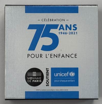 S&S Numismatic世界钱币-拍卖 第126期  法国2021年 联合国儿童基金会75周年 2欧元双色纪念币 精制 盒证齐全