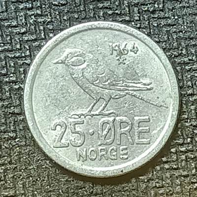 逸泉钱币2026第十九场世界钱币纪念币B2310-2754 2742挪威1964年25欧尔