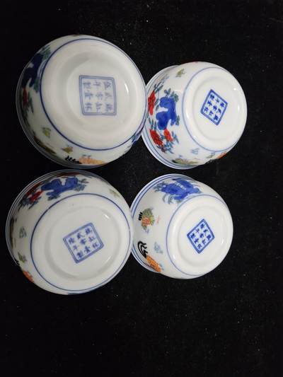 0元起拍勋章 第348期 咸鱼国勋章拍卖专场 4月22日（周三）下午6：00开始 茶碗四个