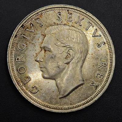 【淘币小摊】实时拍第八百九十六拍   银币套币场    每周一统一发货 南非1948年乔治六世五先令银币高银