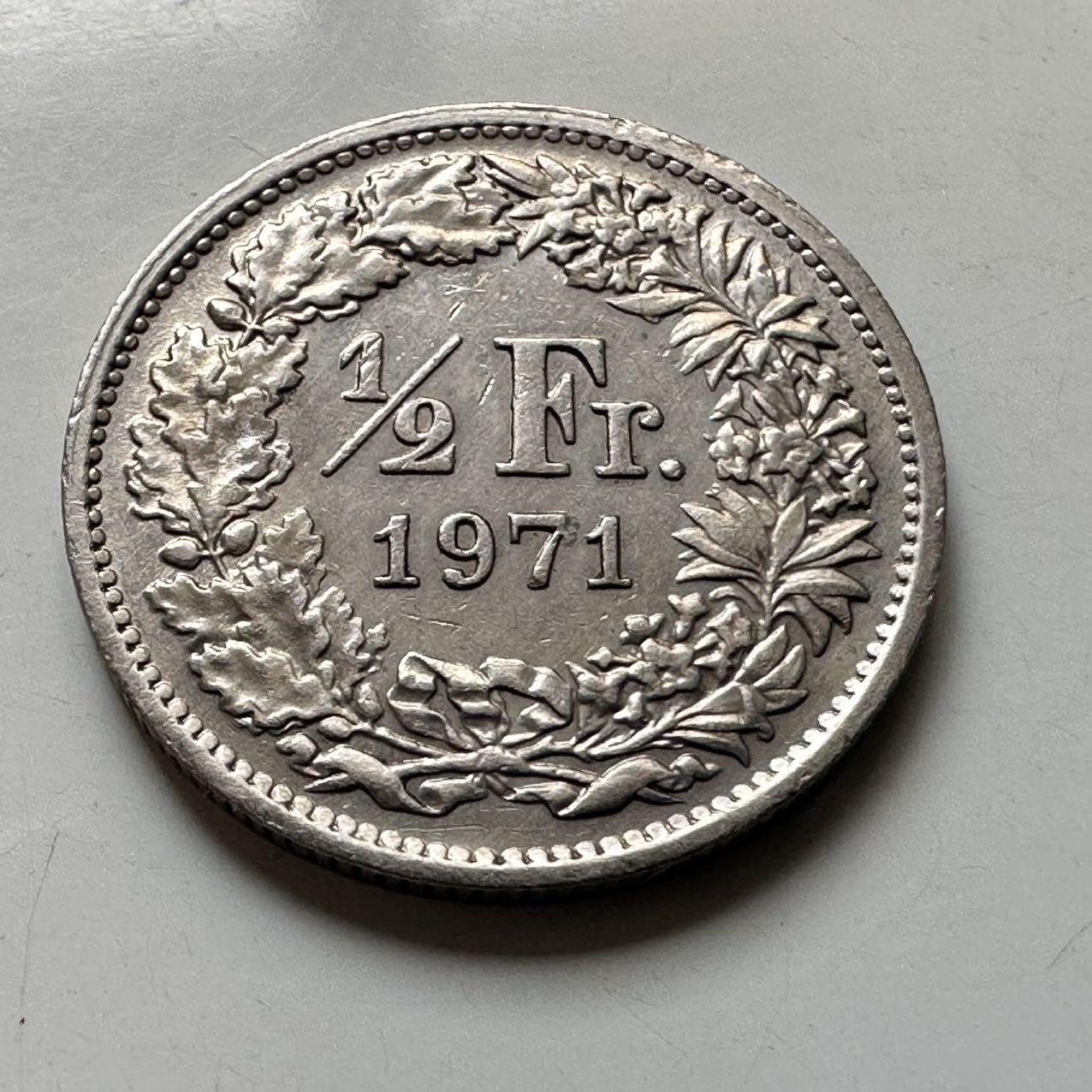 🌹外币初藏🌹🐯2026年第44场   每周二四六晚8️⃣点  世界硬币 瑞士1971年1/2法郎