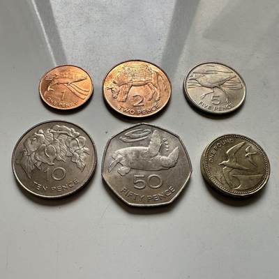 🌹外币初藏🌹🐯2026年第44场   每周二四六晚8️⃣点  世界硬币 - 圣赫勒拿和阿森松 混版6枚套