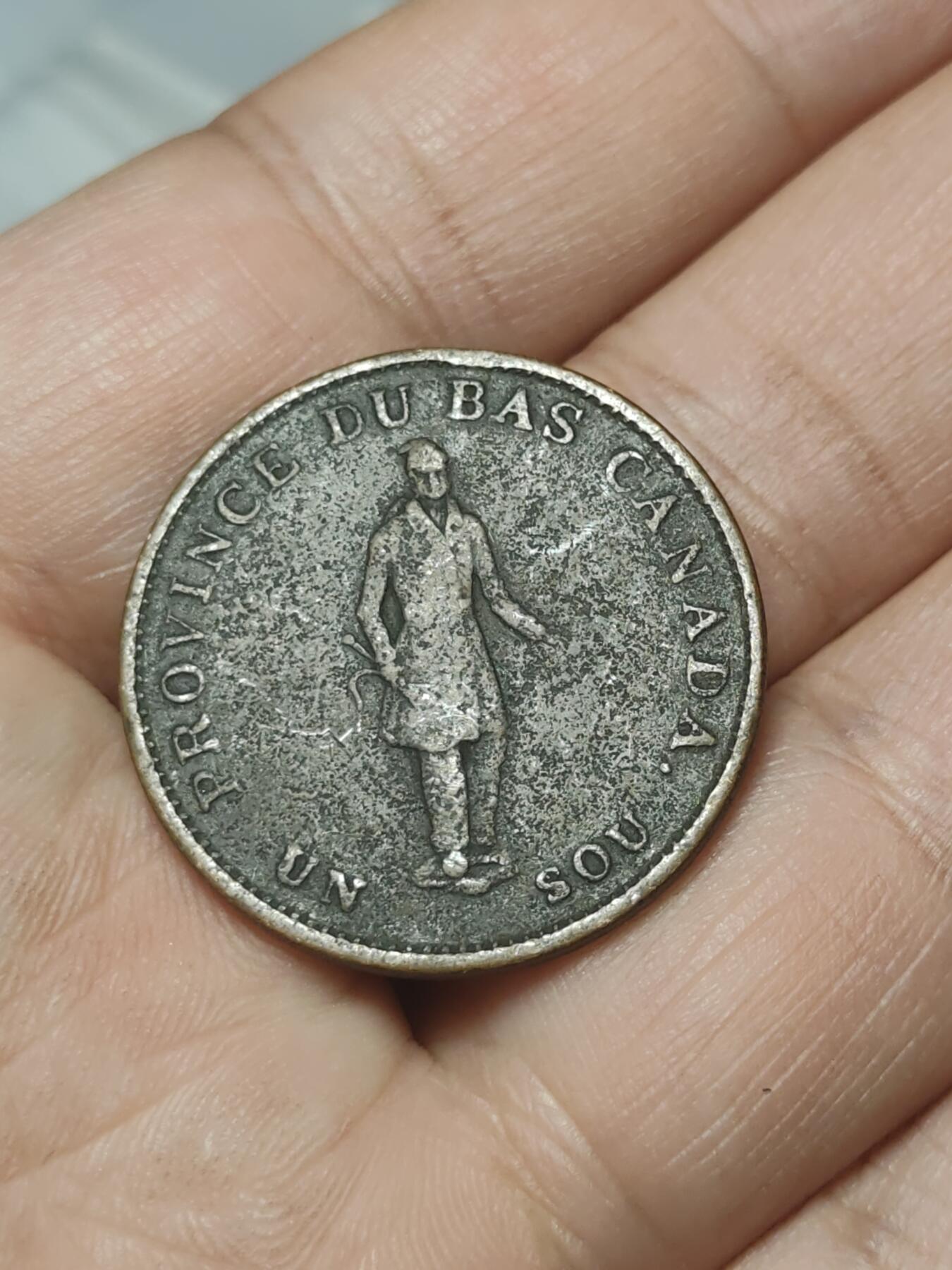 2026年第四十五场(总第二百一十四场）外国好品散币场(免佣金) 英属下加拿大1837单年份1/2便士代币(CITY BANK–城市银行版)