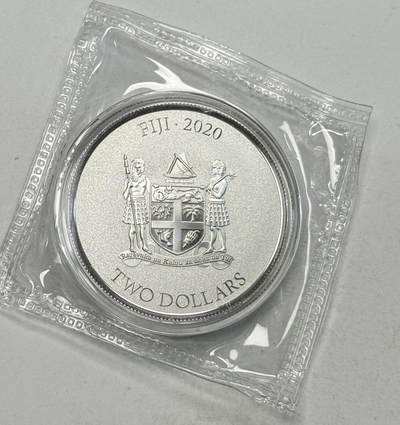 S&S Numismatic世界钱币-拍卖 第126期  斐济2020年 五福临门 2元精制纪念银币 盒证齐全 31.1克925银