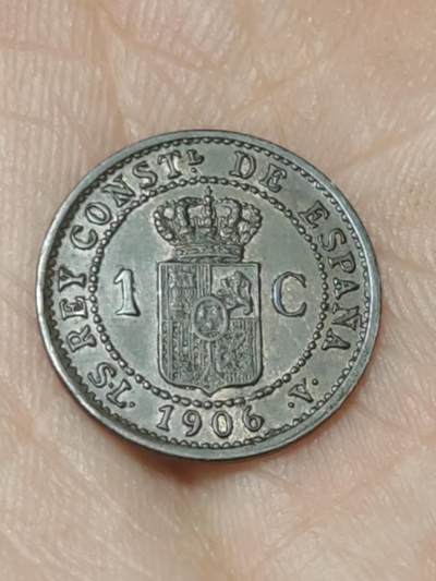 2026年第四十五场(总第二百一十四场）外国好品散币场(免佣金) - 好品–西班牙王国1906单年份1分(阿方索十三世青年时期，SL–V版)