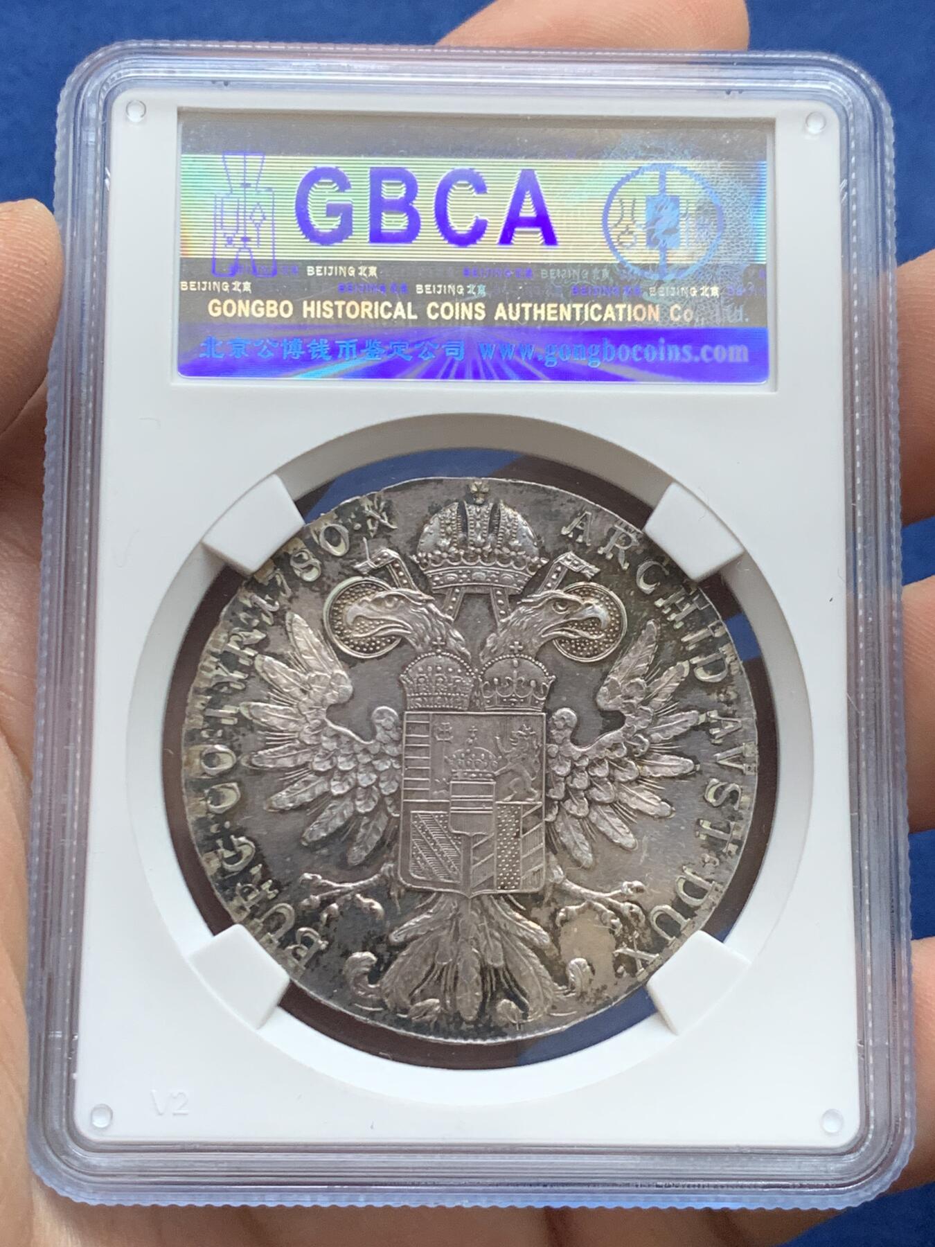 《竞宝斋》第482场 周日，周一 2场连拍 （全场包邮）20级店铺 欢迎送拍 公博 AU01 极品转光 奥匈帝国大奶妈银币，1780年后铸，28g 833银，投资收藏好品，细节清晰，包浆自然。