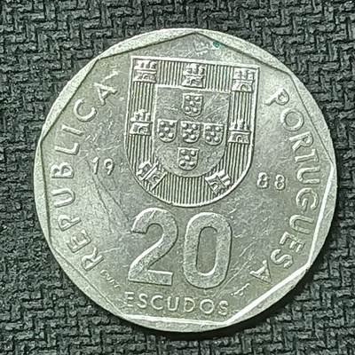 逸泉钱币2026第十九场世界钱币纪念币B2310-2754 2606葡萄牙1988年20埃斯库多