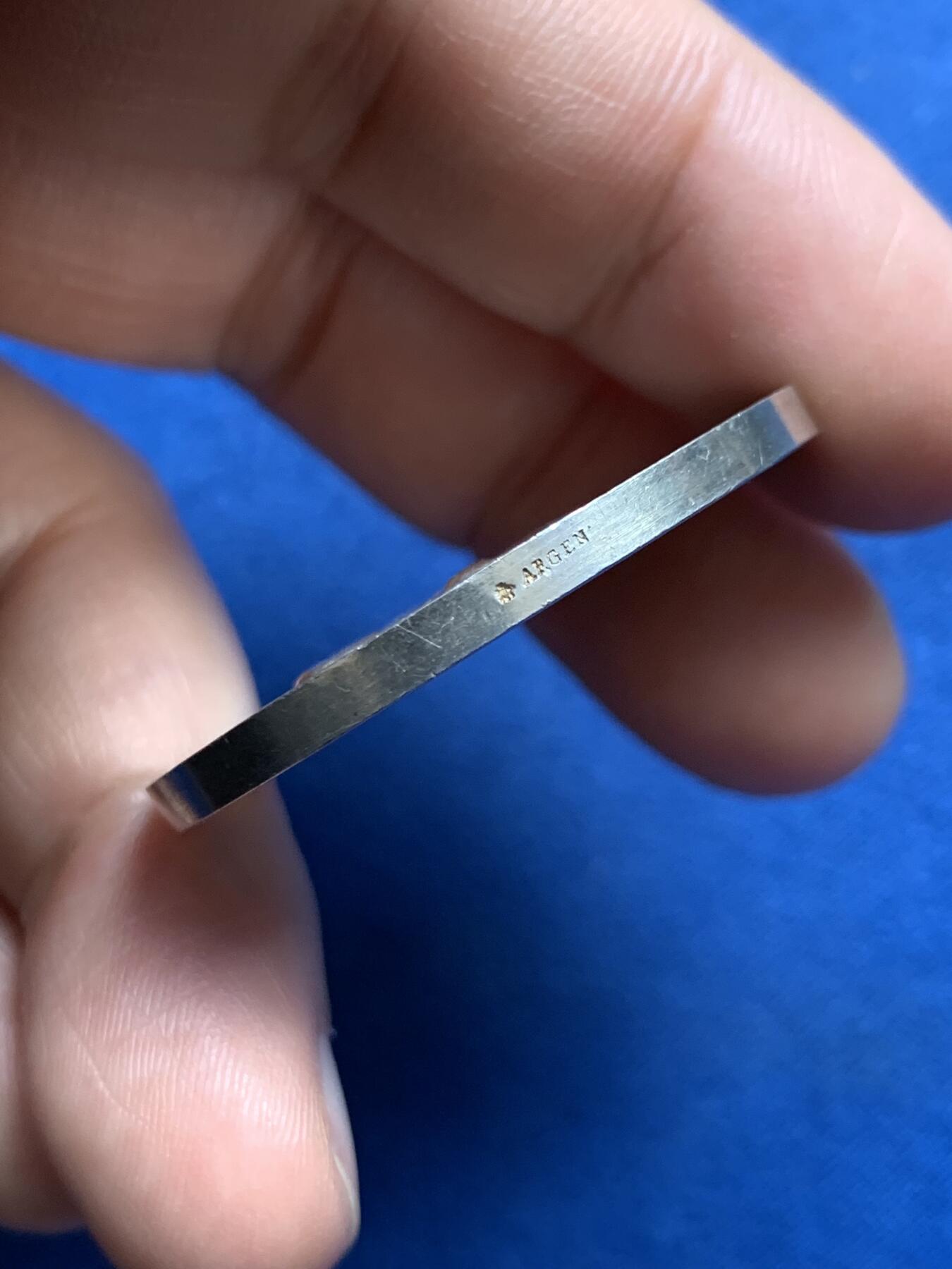 《竞宝斋》第482场 周日，周一 2场连拍 （全场包邮）20级店铺 欢迎送拍 法国结婚纪念银章，22g，36.7mm，蜜蜂边铭，高浮雕