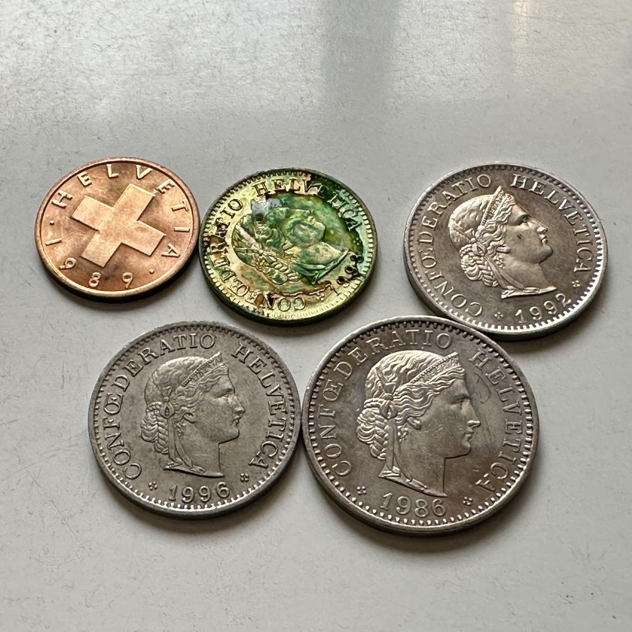 🌹外币初藏🌹🐯2026年第44场   每周二四六晚8️⃣点  世界硬币 瑞士小面值5枚