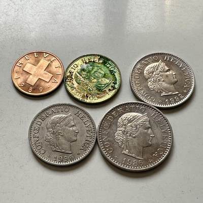 🌹外币初藏🌹🐯2026年第44场   每周二四六晚8️⃣点  世界硬币 - 瑞士小面值5枚