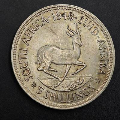 【淘币小摊】实时拍第八百九十六拍   银币套币场    每周一统一发货 南非1948年乔治六世五先令银币高银