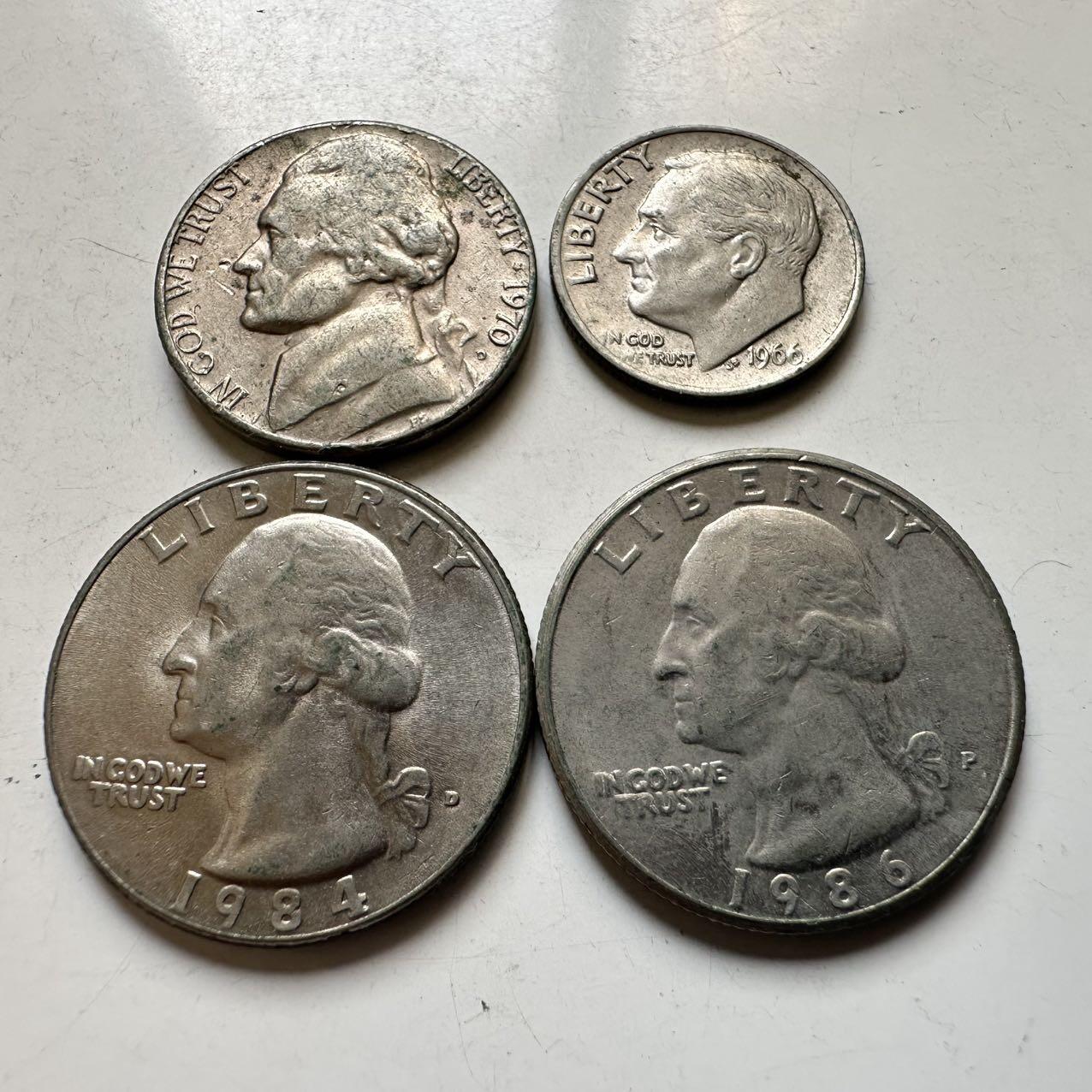 🌹外币初藏🌹🐯2026年第44场   每周二四六晚8️⃣点  世界硬币 美国散币4枚