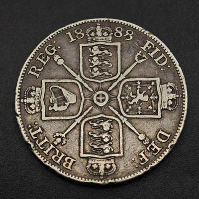 【淘币小摊】实时拍第八百九十六拍   银币套币场    每周一统一发货 英国1888年维多利亚双弗洛林银币