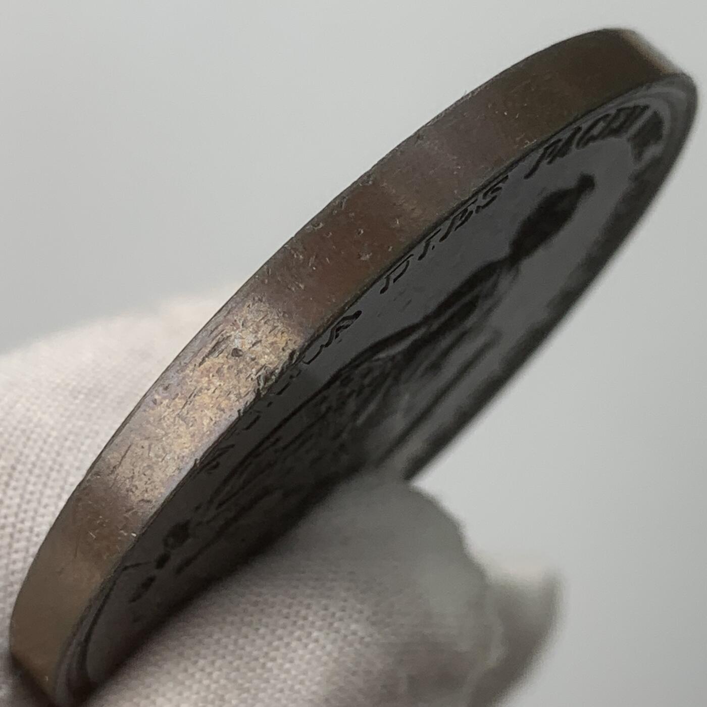 掌中浮雕-藏着的欧洲第059场 1801年爱尔兰并入大不列颠，合并为大不列颠及爱尔兰联合王国纪念铜章，正面乔治三世头像，48mm