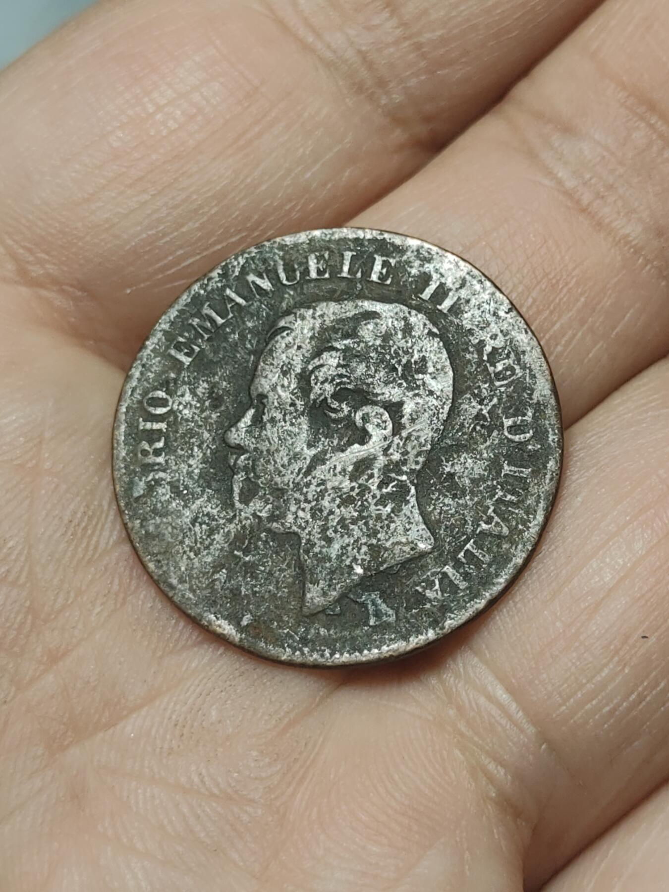 2026年第四十五场(总第二百一十四场）外国好品散币场(免佣金) 意大利王国1862年5分(维托里奥-埃马努埃莱二世时期，N标那不勒斯造，仅发行3年)