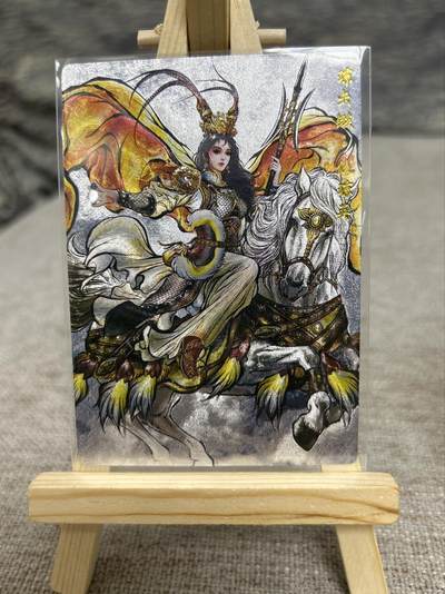 喜灰玩卡拍卖第八期，接拍品0佣金，欢迎送拍，释放现金流，让自己有资金可以购买更多喜欢的卡牌，让别的卡友能淘到更多心仪的卡牌 卡德曼 张建东水浒 特卡 仇琼英 线稿、水墨 一组两张 折光粗闪