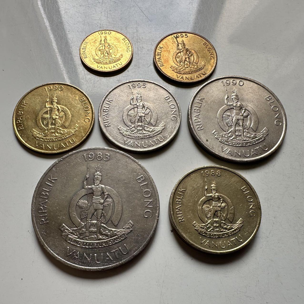 🌹外币初藏🌹🐯2026年第44场   每周二四六晚8️⃣点  世界硬币 瓦努阿图 七枚套