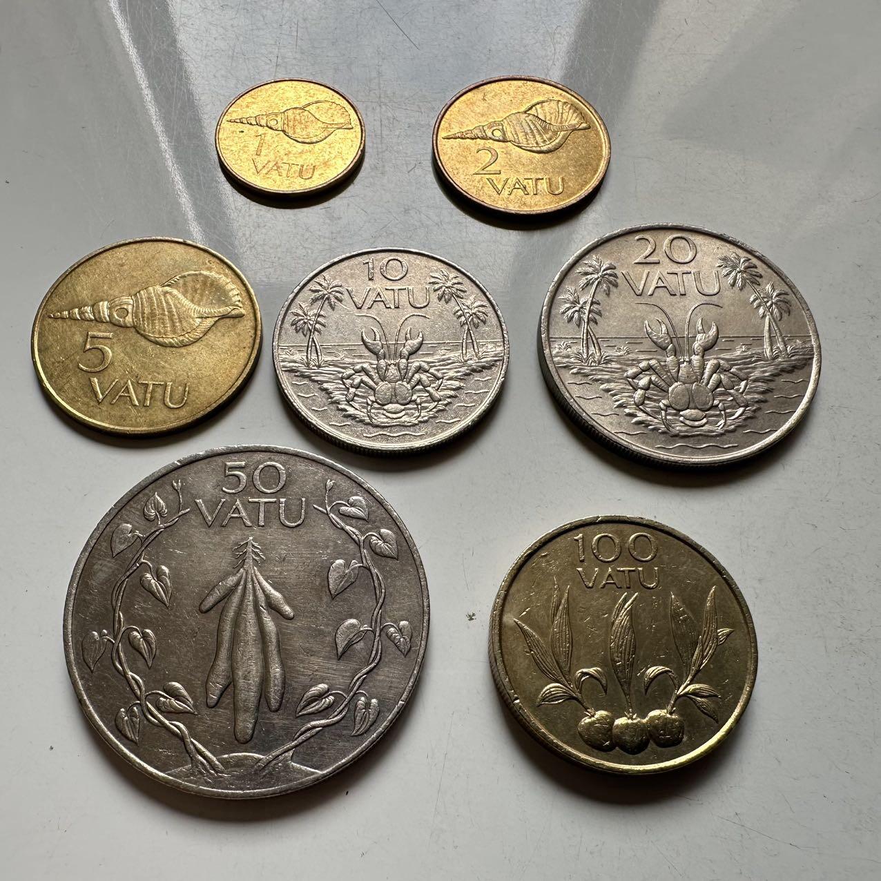 🌹外币初藏🌹🐯2026年第44场   每周二四六晚8️⃣点  世界硬币 瓦努阿图 七枚套