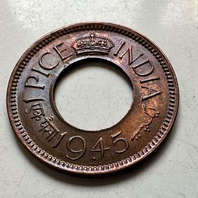 🌹外币初藏🌹🐯2026年第44场   每周二四六晚8️⃣点  世界硬币 - 英属印度1945年一派沙 d