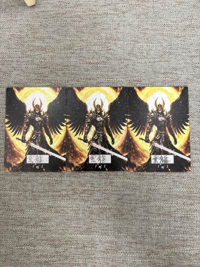 喜灰玩卡拍卖第八期，接拍品0佣金，欢迎送拍，释放现金流，让自己有资金可以购买更多喜欢的卡牌，让别的卡友能淘到更多心仪的卡牌 【手绘】 云龙手绘 三英战吕布 三拼卡