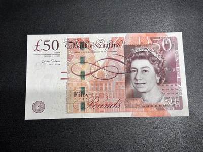 《外钞收藏家》第六百二十九期（精品场）（长期征集拍品、欢迎藏友们联系合作） 2010年英国F序列50镑 全新UNC 无4