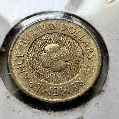 🌹外币初藏🌹🐯2026年第44场   每周二四六晚8️⃣点  世界硬币 -  澳大利亚 2012年 一战停战纪念日 2澳元纪念币 