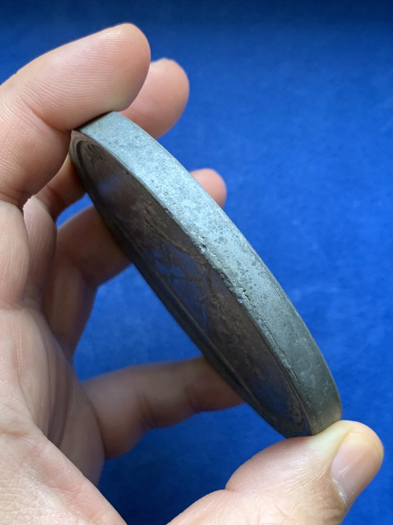 《竞宝斋》第482场 周日，周一 2场连拍 （全场包邮）20级店铺 欢迎送拍 法国国务大臣让-巴蒂斯特·柯尔贝尔纪念大锡章 光边 171.4克 80.5mm