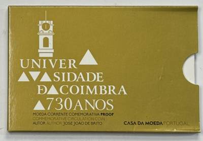 S&S Numismatic世界钱币-拍卖 第126期  葡萄牙2020年 科英布拉大学成立730周年 2欧元双色纪念币 精制 官方卡币