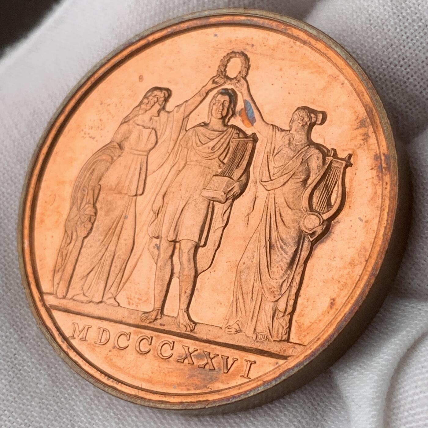 掌中浮雕-藏着的欧洲第059场 德国伟大诗人歌德纪念铜章，43mm