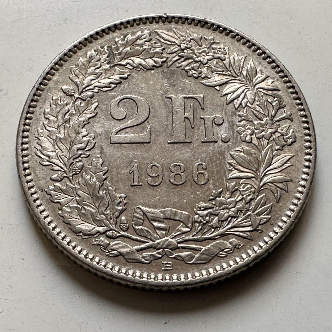 🌹外币初藏🌹🐯2026年第44场   每周二四六晚8️⃣点  世界硬币 瑞士1986年2法郎