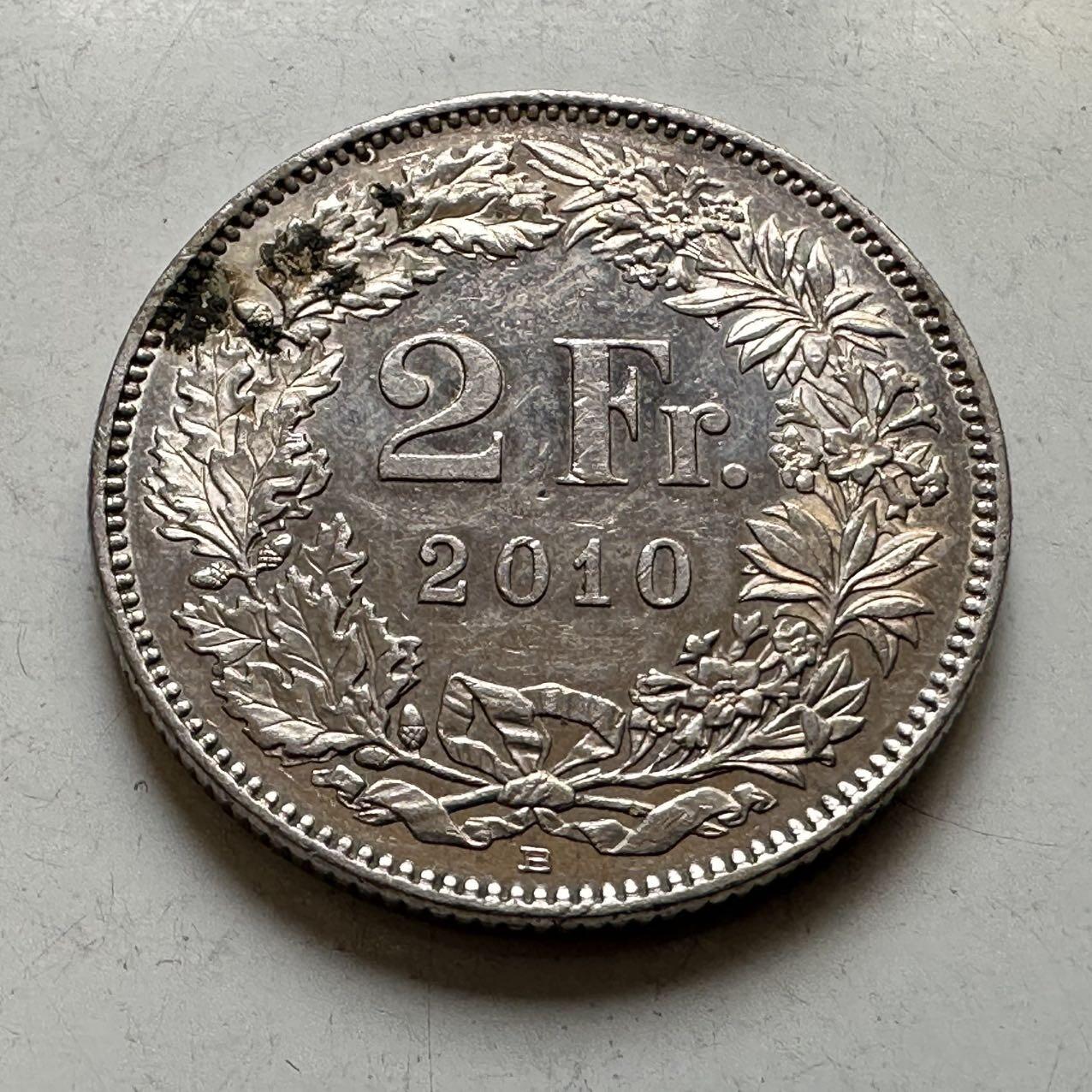 🌹外币初藏🌹🐯2026年第44场   每周二四六晚8️⃣点  世界硬币 瑞士2010年2法郎