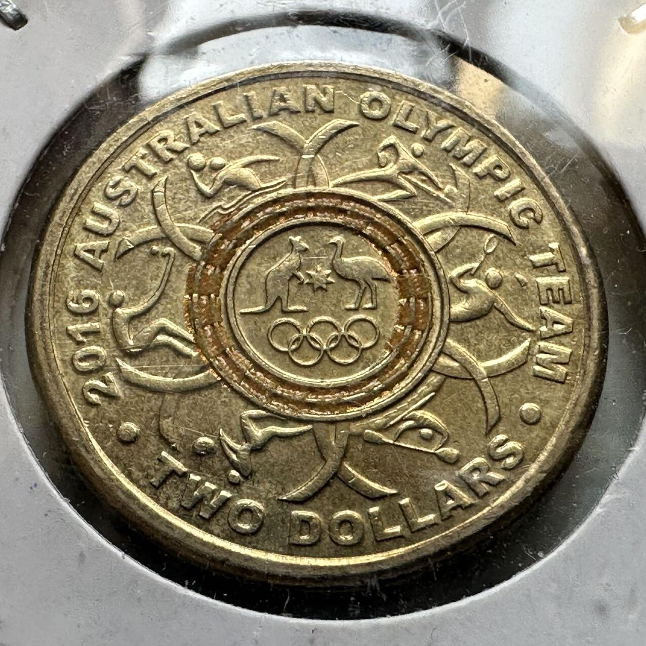 🌹外币初藏🌹🐯2026年第44场   每周二四六晚8️⃣点  世界硬币  澳大利亚 2016年 里约奥运会 2澳元彩色纪念币 