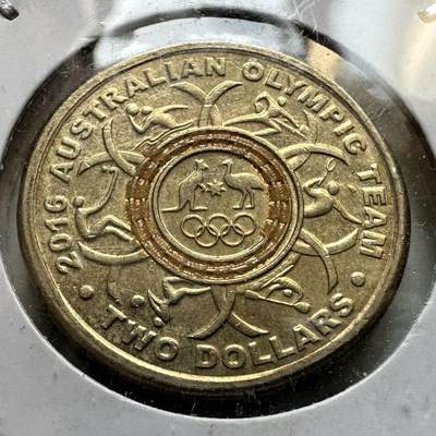 🌹外币初藏🌹🐯2026年第44场   每周二四六晚8️⃣点  世界硬币 -  澳大利亚 2016年 里约奥运会 2澳元彩色纪念币 
