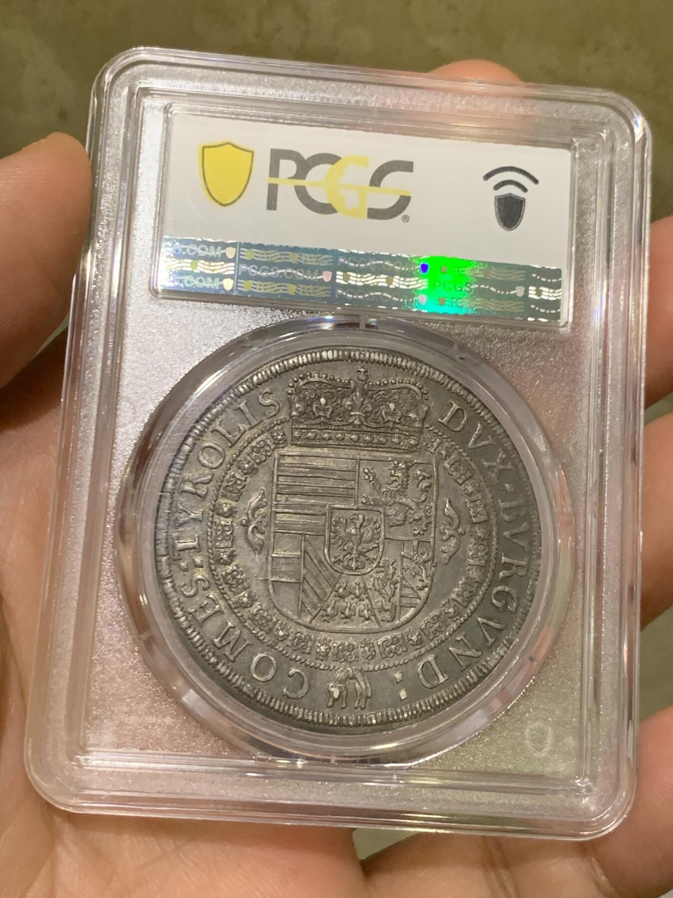 《竞宝斋》第482场 周日，周一 2场连拍 （全场包邮）20级店铺 欢迎送拍 PCGS MS63 神圣罗马 1632蒂罗尔大公利奧波德五世戎装像泰勒 TYROLIS 少见版本 难得全深打 深五彩收藏级 联合泰勒已经起飞 神罗是个不错的选择