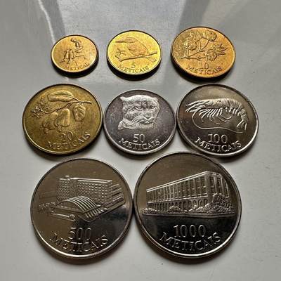 🌹外币初藏🌹🐯2026年第44场   每周二四六晚8️⃣点  世界硬币 - 莫桑比克1994年8枚全套