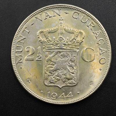 【淘币小摊】实时拍第八百九十六拍   银币套币场    每周一统一发货 荷属库拉索1929年2.5盾银币原光品