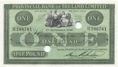 小福收藏拍卖第205期 裸钞场 本期有多张豹子号靓号  大量民国钞 百慕大样钞洋葱冠全套  阿富汗首年份查希尔国王和独立纪念碑 仅发行1000枚亚克力砖封蒙古20000图格里克帝国800周年纪念钞 卢旺达 东加勒比 斯里兰卡等多国精美纸币 爱尔兰 爱尔兰省银行 1926年 1镑 proof 打孔注销 少见  unc