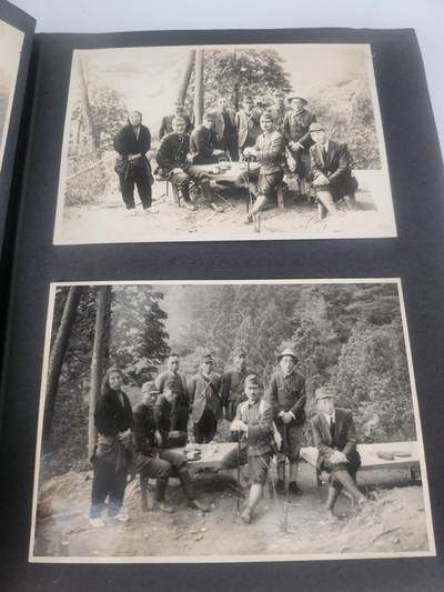 南水社第5次拍卖  战时日本大阪地区 公务人员相册 带工作单位合影+还乡军人合影+参拜明治神宫+在伊势神宫接待香淳良子皇后 